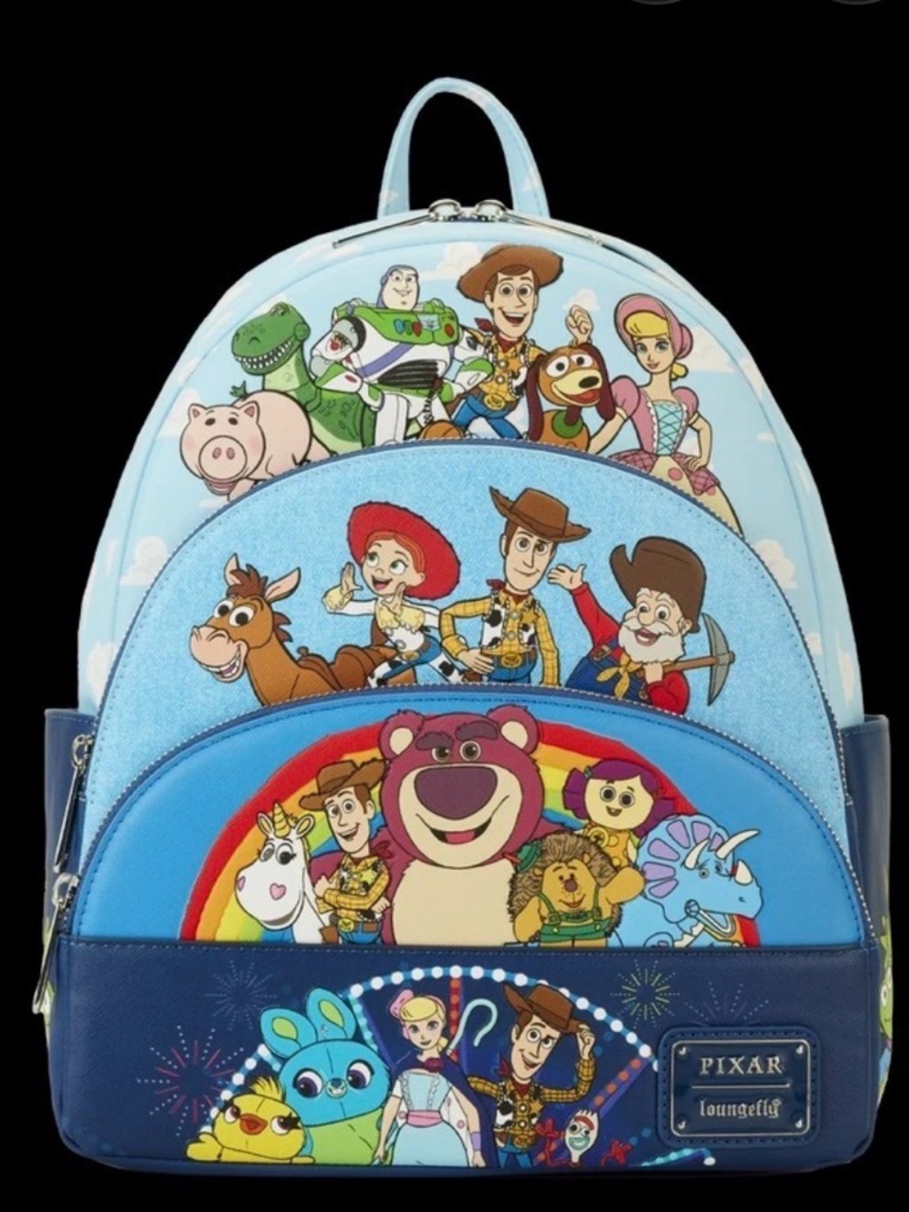 Loungefly Pixar Toy Story Character Patchwork Mini Backpack - Blue Multi